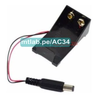 Porta bateria de 9V con plug