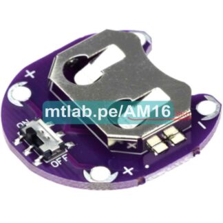 Portabateria CR2032 para Lilypad con interruptor deslizante.