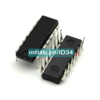Integrado digital TTL 74LS02 / 7402, 4 compuertas NOR de 2 entradas.